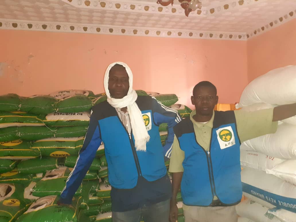 Distribution des produits alimentaires au profit des Mahadras, financé par OIM 2019